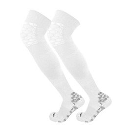 Tck Defender Over The Knee Football Socks (White, Medium)