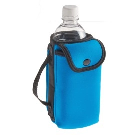 Smooth Trip Neoprene Water Bottle Holder and Insulating Carrier Bag with Phone Case Pocket and Adjustable Strap for Walking and Hiking