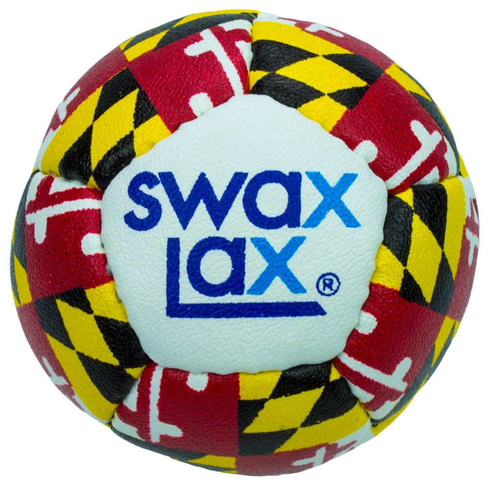 Swax Lax Lacrosse Training Ball - Indoor Outdoor Practice Less Bounce & Rebounds (Maryland)