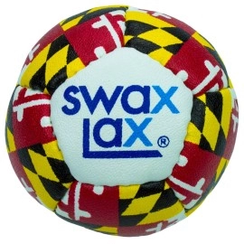 Swax Lax Lacrosse Training Ball - Indoor Outdoor Practice Less Bounce & Rebounds (Maryland)