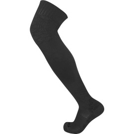 Tck Defender Over The Knee Football Socks (Black, X-Large)