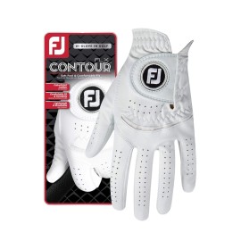 FootJoy Men's Contour FLX Prior Generation Golf Glove Pearl Cadet X-Large, Worn on Left Hand