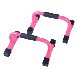 Juperbsky Push Up Stands Bars Parallettes Set For Workout Exercise, 12 X 7X 55 Pink