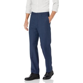 Cubavera Mens Flat Front Linen Blend Pant (Waist Size 30-54 Big & Tall), Dress Blues, 42W X 30L