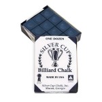 Silver Cup Billiard Chalk - One Dozen (Navy)