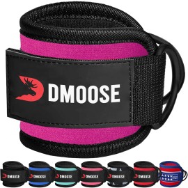 Dmoose Ankle Strap For Cable Machine - One Size Fit With Premium Padding, Workout Kickback Ankle Cuffs, Ankle Bands For Working Out, Booty Workouts, Leg Extension, Hip Abductors & Lower Body Exercises