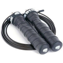 WOD Nation Attack Speed Jump Rope : Adjustable Jumping Ropes : Unique Two Cable Skipping Workout System : One Thick and One Light 11 Foot Cable : Perfect for Double Unders forCrossfit : Fits Men and Women