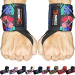 DMoose Gym Wrist Straps for Men 12 and 18 Inches Thumb Loops with Wrist Support for Workouts Powerlifting Wrist Straps for Weight Lifting Men and Women Aloha Black