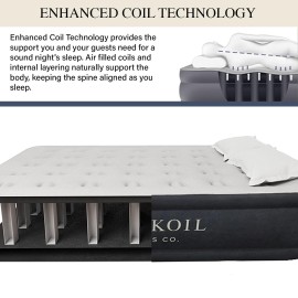 King Koil Luxury Air Mattress Queen with Built-in Pump for Home, Camping & Guests - 20