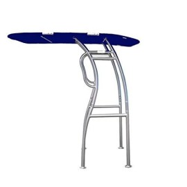 Dolphin Pro S2 T-Top Folding Center Console Fishing Boat Tower Bimini Canopy, Marine Anodized Aluminum, Collapsible Ttop, Centre Fold Down Shade Roof (Anodized - Navy Blue)