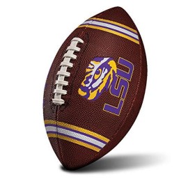 Franklin Sports Ncaa Lsu Tigers Kids Youth Football - Official College Team Football With Team Logos - Junior Size Football
