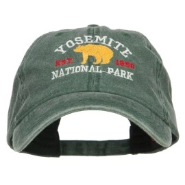 Yosemite National Park Embroidered Washed Cap - Dk Green Osfm