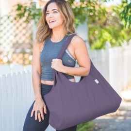 Yogiii Large Yoga Mat Bag | The Original YogiiiTotePRO | Large Yoga Mat Tote Sling Carrier with Side Pocket | Fits Most Size Mats (Imperial Purple)