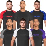 Elite Sports New Item Standard Short Sleeve Compression, Mma, Bjj, No Gi, Cross Training Rash Guard, Xx-Large, Black