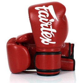 Fairtex Bgv14 Muay Thai Boxing Gloves For Men, Women Kids Mma Gloves For Martial Artsmade From Micro Fiber Is Premium Quality, Light Weight Shock Absorbent 10 Oz Boxing Gloves-Red