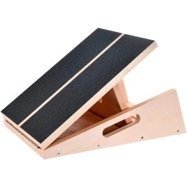 Liberty Imports Professional Wooden Slant Board, Adjustable Incline Calf Stretch Slantboard with Full Non-Slip Surface, 16 inches x 12.5 inches, 5 Positions (350 LB Capacity) (Edition 1)