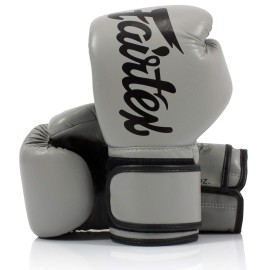 Fairtex Bgv14 Muay Thai Boxing Gloves For Men, Women Kids Mma Gloves For Martial Artsmade From Micro Fiber Is Premium Quality, Light Weight Shock Absorbent 10 Oz Boxing Gloves-Gray