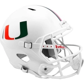 Riddell 8053085 Ncaa Miami Hurricanes Helmet Replica Full Size Speed Style Team Colors One Size