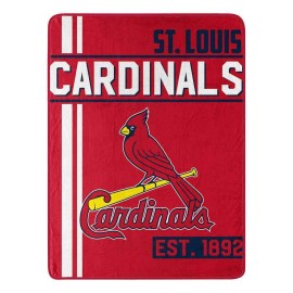 The Northwest Company MLB St. Louis Cardinals Micro Raschel Throw, One Size, Multicolor