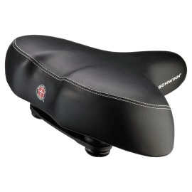 Schwinn Super Breeze cruise bike seat, soft foam padding, Black