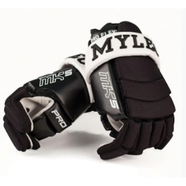 MyLec MK5 Hockey Gloves, Hook Closure for Perfect Fit, 3-Roll Design, Nylon Hockey Stuff with Tough Leather Palm, Lightweight, Durable & Breathable Lacrosse Gloves, EVA Foam(11