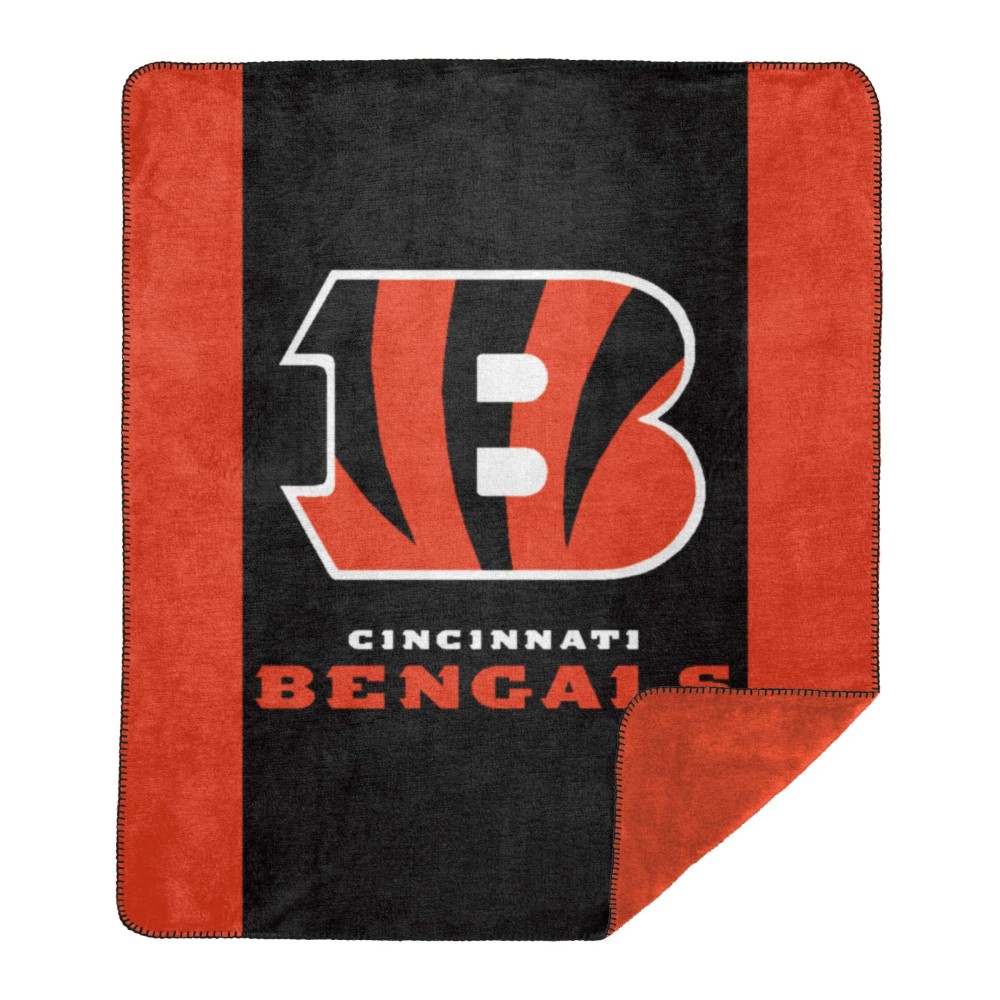 Northwest Nfl Cincinnati Bengals Unisex-Adult Silver Knit Throw Blanket 60 X 72 Denali