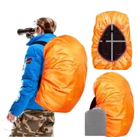 Joy Walker Backpack Rain Cover Waterproof Breathable Suitable For (15-30L, 30-40L, 40-50L, 50-70L, 70-90L) Backpack Hiking/Camping/Traveling (Orange, Xl (For 50-70L Backpack))