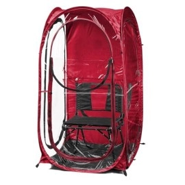 Weatherpod 1-Person Pod - Pop-Up Personal Tent, Freestanding Protection From Cold, Wind And Rain, 1-Person Weather Pod - Red