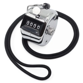 Amble Tally Clicker Counter, Metal Case Mechanical Clicker Digital Handheld Tally Counter with Nylon Lanyard