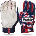 Franklin Sports Mlb Digitek Baseball Batting Gloves - White/Navy/Red Digi - Adult Medium