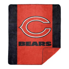 Northwest Nfl Chicago Bears Unisex-Adult Silver Knit Throw Blanket 60 X 72 Denali