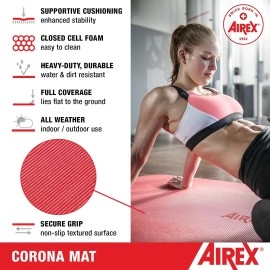 AIREX Corona 200 Premium Exercise Mat for Yoga, Physical Therapy, Rehabilitation, Balance & Stability Exercises, Pilates, Aerobics 78