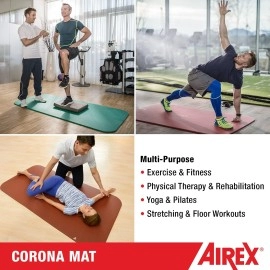AIREX Corona 200 Premium Exercise Mat for Yoga, Physical Therapy, Rehabilitation, Balance & Stability Exercises, Pilates, Aerobics 78