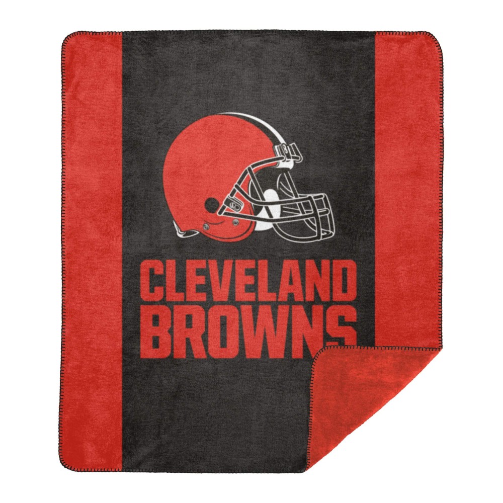 Northwest Nfl Cleveland Browns Unisex-Adult Silver Knit Throw Blanket 60 X 72 Denali