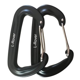 L-Rover Carabiner,12Kn Lightweight Heavy Duty Carabiner Clips,Aluminium Wiregate Caribeaners For Hammocks,Camping, Key Chains, Outdoor And Gym Etc,Hiking Utility