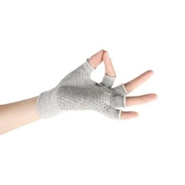 Yl Trd V 2 Packs Of Non Slip Fingerless Yoga Gloves Exercise Gloves Workout Gloves (Black&Grey With Black Dots)