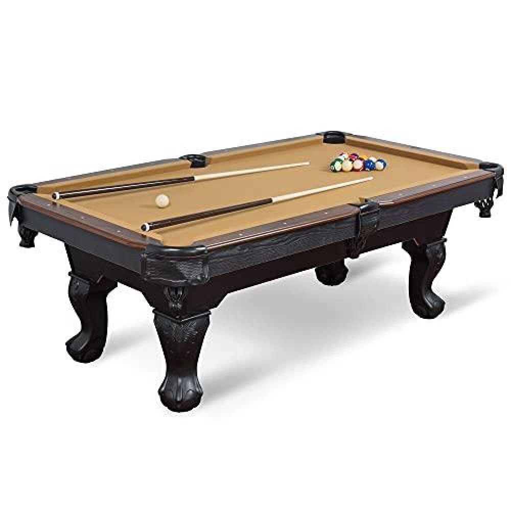 Eastpoint Sports Billiard Pool Table 87 Inch Or Cover - Scratch Resistant Top Rail, Built-In Durable Leg Levelers 