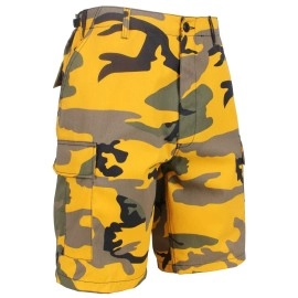 Rothco Colored Bdu Shorts, Stinger Yellow Camo, X-Large