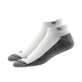 FootJoy mens 2-pack Socks, White, Shoe Size 7-12 US