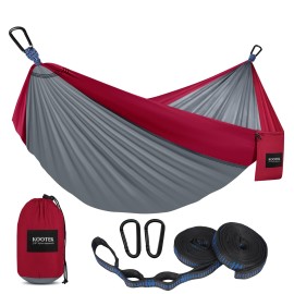 Kootek Camping Hammock Double Portable Hammocks Camping Accessories For Outdoor, Indoor, Backpacking, Travel, Beach, Backyard, Patio, Hiking