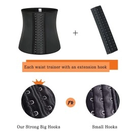 Gainkee Latex Men Waist Trainer Corsets With Steel Bone Sweat Sauna Suit For Fitness (Small)