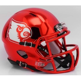 Riddell Ncaa Louisville Cardinals Unisex Louisville Cardinals Helmet Replica Mini Speed Style Chrome Alternatehelmet Replica Mini Speed Style Chrome Alternate Team Colors One Size