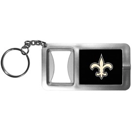 Nfl Siskiyou Sports Fan Shop New Orleans Saints Flashlight Key Chain With Bottle Opener One Size Black
