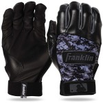 Franklin Sports Mlb Digitek Baseball Batting Gloves - Black/Black Digi - Adult Large