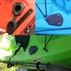 Anndason 2 Pcs Kayak Deck Plastic Flush Mount Fishing Boat Rod Holders and Cap Cover, Fishing Tackle Accessory Tool