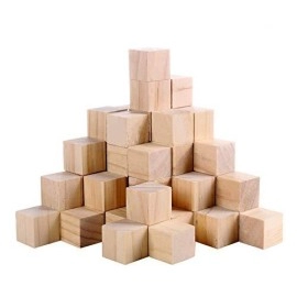 Supla 120Pcs 1 Inch Natural Solid Cube Wooden Unfinished Craft Wood Blocks Wood Cubes For Diy Craft Gifts (120Pcs)