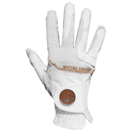 Copper Tech Gloves Women's Golf Glove, White/White, One Size