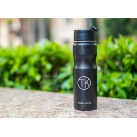 Travel Kuppe Vacuum Insulated Stainless Steel Cycling Sports Water Bottle, Includes Both Straw and Sip Lid