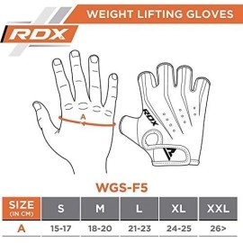 Rdx Weight Lifting Gloves For Gym Workout Breathable With Padded Anti Slip Palm Protection Grip For Fitness Bodybuilding Powerlifting Strength Training Weightlifting Cycling Men Women Exercise