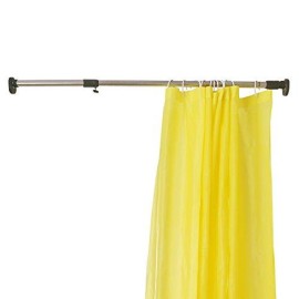 Baoyouni 222Mm Bathroom Shower Curtain Tension Rod Adjustable Expandable Stainless Steel Rail Pole (Grey, 563-909 Inches)